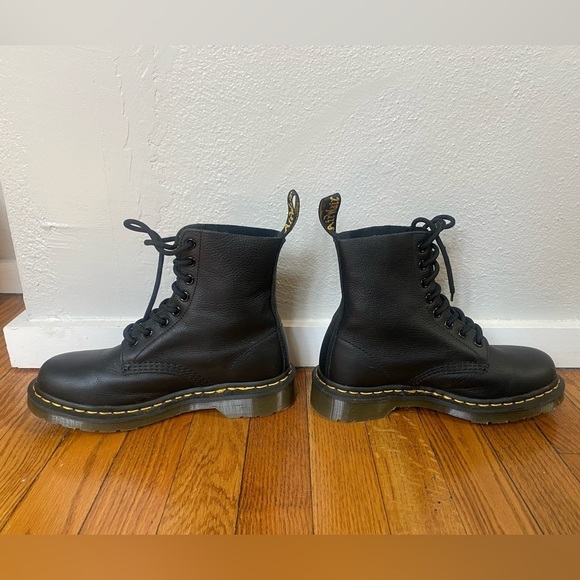 Dr. Martens 1460 Pascal Black Leather Lace Up Combat Boots US Ladies Siz… - Picture 5 of 9